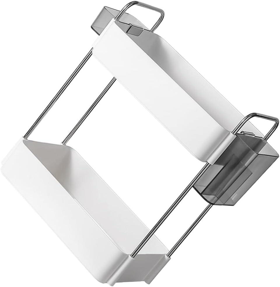 White Two-Tier Countertop Organizer