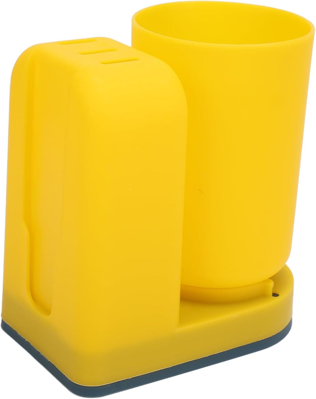 Yellow Wall-Mounted Toothbrush Holder and Cup