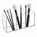 Clear Three-Compartment Makeup Organizer