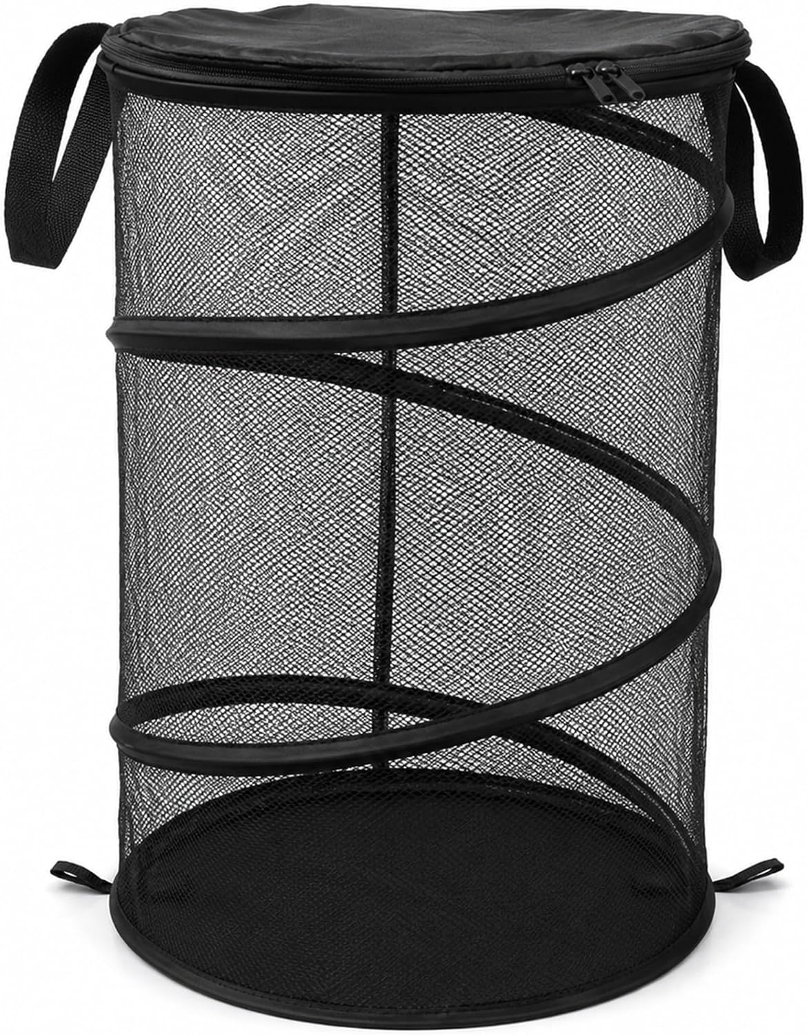 Black Foldable Mesh Laundry Basket