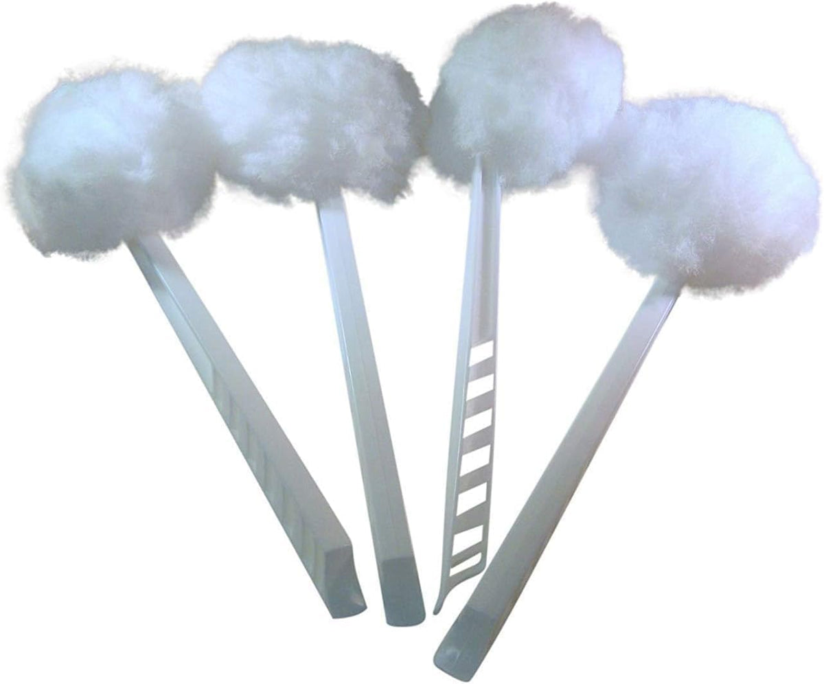 White Bowl Cleaning Brushes, Set of Four