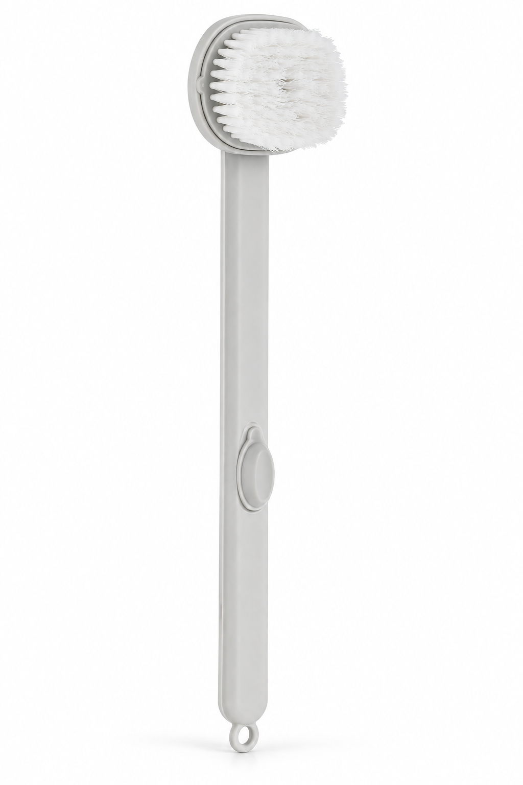 White Long-Handle Soft Bristle Cleaning Brush